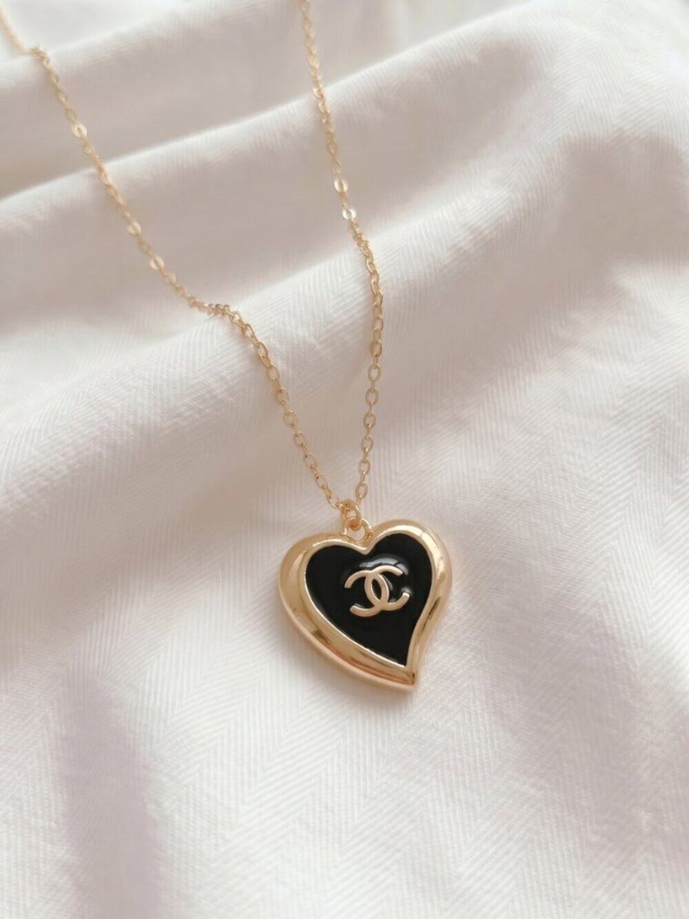 ✨ Vintage CHANEL Heart Upcycled Necklace: BOGO Sale! ✨